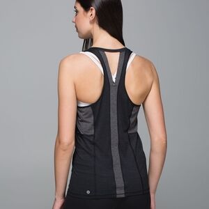 Women's Black and Gray Tank Top